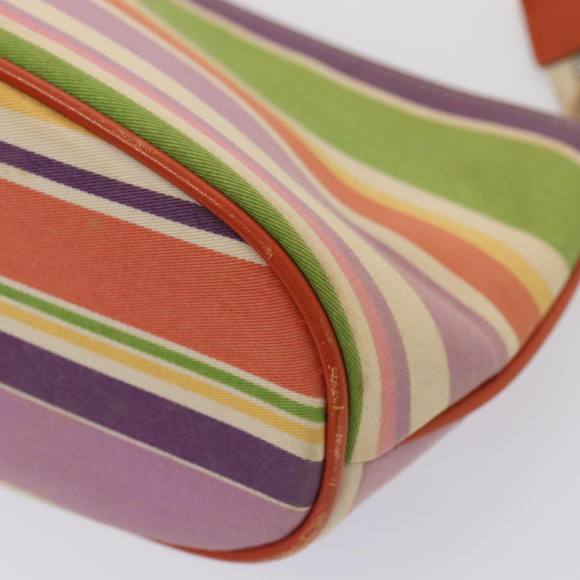 BURBERRY Nova Check Blue Label Hand Bag Canvas Orange Purple Auth ti1989 - Picture 14 of 16